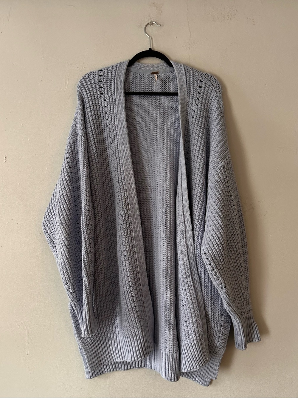 Free People Nightingale Cardi Chunky Knit Oversized Open Front